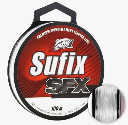 Леска SUFIX SFX прозрачная 100м 0,30мм 5,4кг