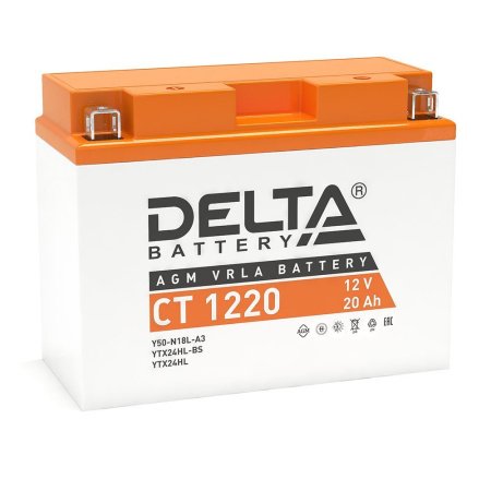 Аккумулятор DELTA CT 1220 (12В / 20А-ч) 204x91x159 (ARCTIC CAT)