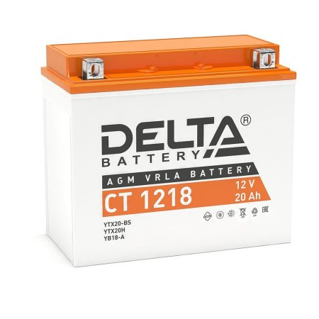 Аккумулятор DELTA CT 1218 (12В / 20А-ч) 177x88x154 (ARCTIC CAT)