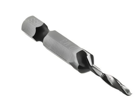Сверло метчик ПРАКТИКА М3 шаг 0.5 мм, длина 49 мм, хвостовик HEX 1/4" Серия ЭКСПЕРТ