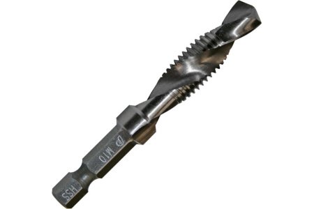 Сверло метчик ПРАКТИКА М10 шаг 1.5 мм, длина 72 мм, хвостовик HEX 1/4" Серия ЭКСПЕРТ