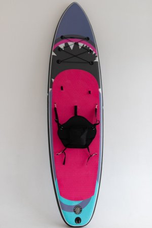 Надувная доска с сиденьем Sup Board SUPZERO Pink Shark 11' (335x84x15см)