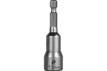 Головка торцевая ПРАКТИКА магнитная 13 x 65 мм с хвостовиком HEX 1/4" Серия ПРОФИ (1шт)