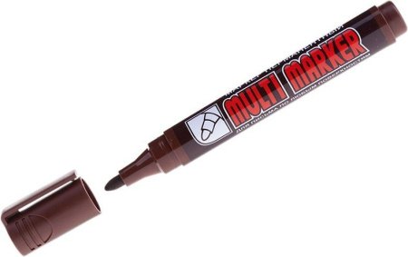 Маркер перманентный CROWN Multi Marker 3мм (коричневый) пулевидный