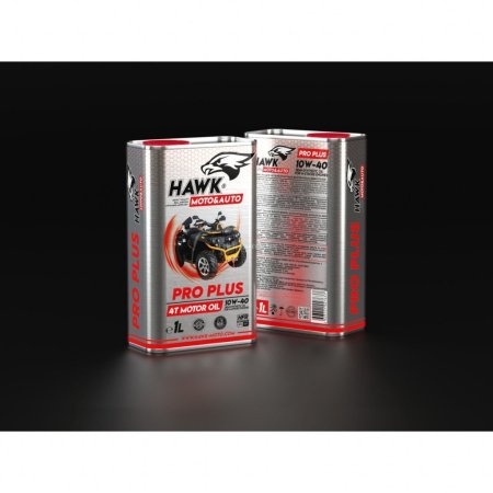 Масло моторное 4-х тактное HAWK MOTO Pro Plus 4T 10W-40 1 л