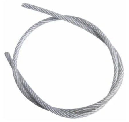 Трос стальной Зубр 6/8 мм.(оцинков.сталь,в оплетке ПВХ, DIN3055, 1 м.)